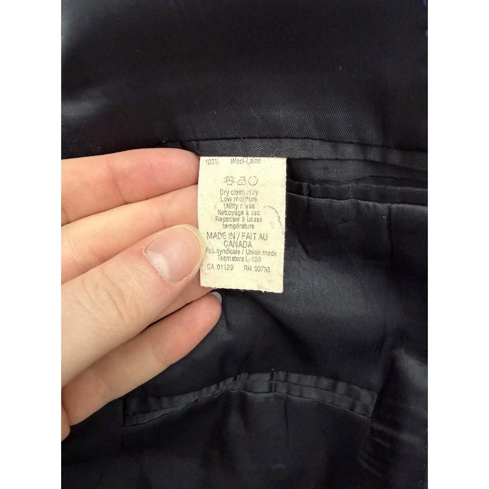 Calvin Klein Mens Size 42R Slim Fit Blue Wool Sport Coat‎ Blazer Pinstripe